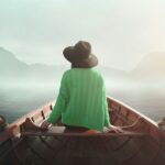 woman sitting on boat